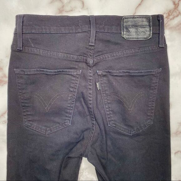 LEVI’S Mile High Super Skinny Black Denim Jeans - Size 26 - Picture 2 of 11